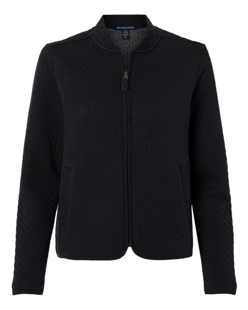 Devon & Jones DG740W Women's Berkeley Textured Full-Zip Jacket for custom printing in Montreal