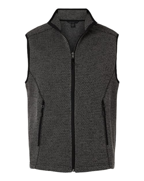 North End NE731 Men's Jasper Jacquard Fleece Vest for custom printing in Montreal