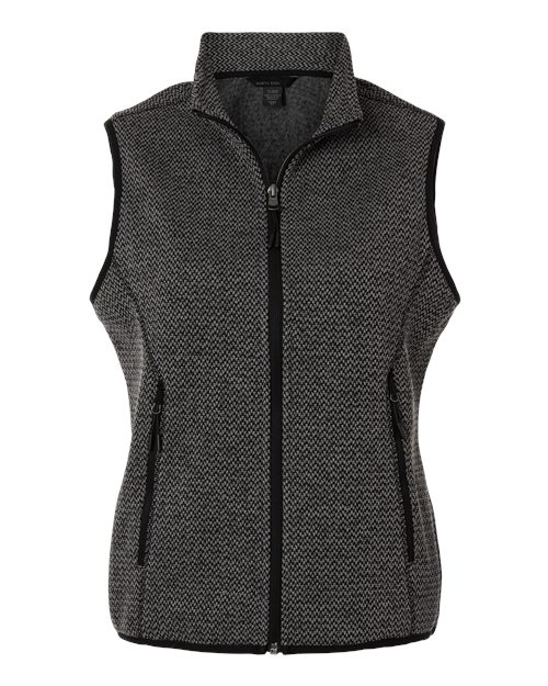 North End NE731W Women's Jasper Jacquard Fleece Vest for custom printing in Montreal