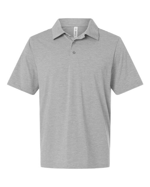 Team 365 TT125 Men's Relay Heathered Stripe Polo for custom printing in Montreal