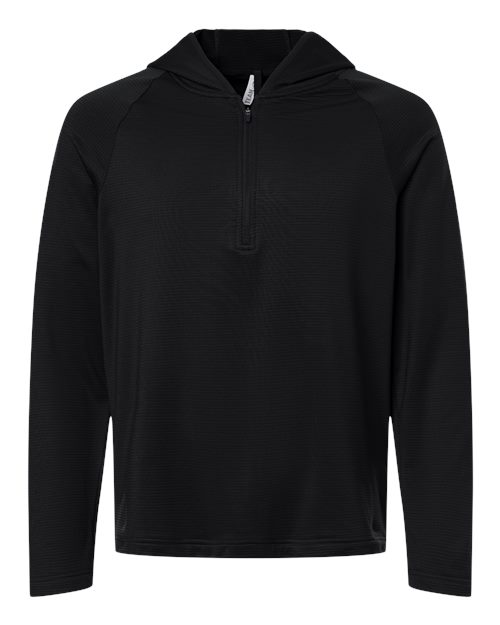 Team 365 TT200 Men's Qualify Quarter-Zip Hooded Pullover for custom printing in Montreal