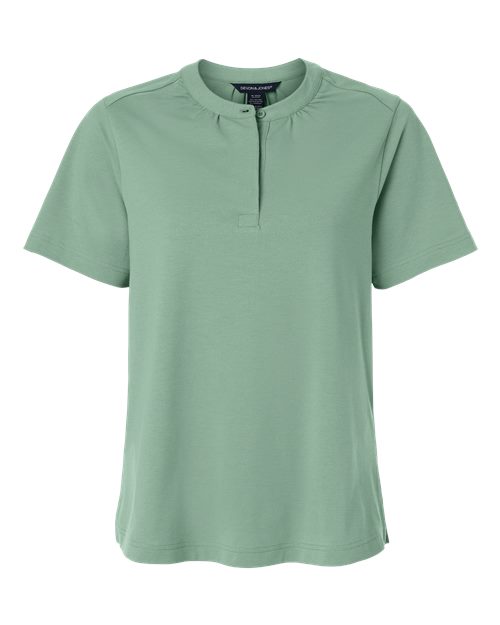 Devon & Jones DG102W Women's Seaton Pebble Textured Polo for custom printing in Montreal