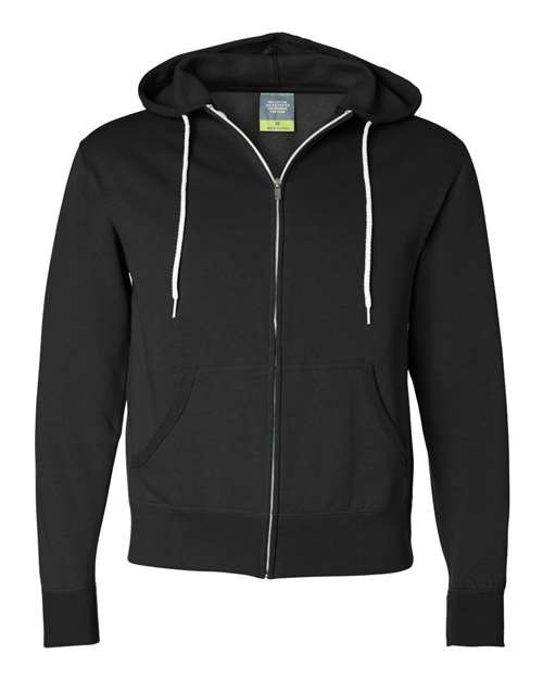 Independent Trading Co. AFX90UNZ Unisex Lightweight Full-Zip Hooded Sweatshirt for custom printing in Montreal