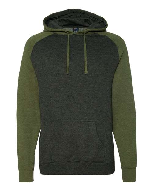 Independent Trading Co. IND40RP Unisex Raglan Hooded Sweatshirt for custom printing in Montreal