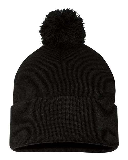 Sportsman SP15 12" Pom-Pom Cuffed Beanie for custom printing in Montreal