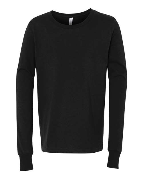 BELLA + CANVAS 3501Y Youth Jersey Long Sleeve Tee for custom printing in Montreal