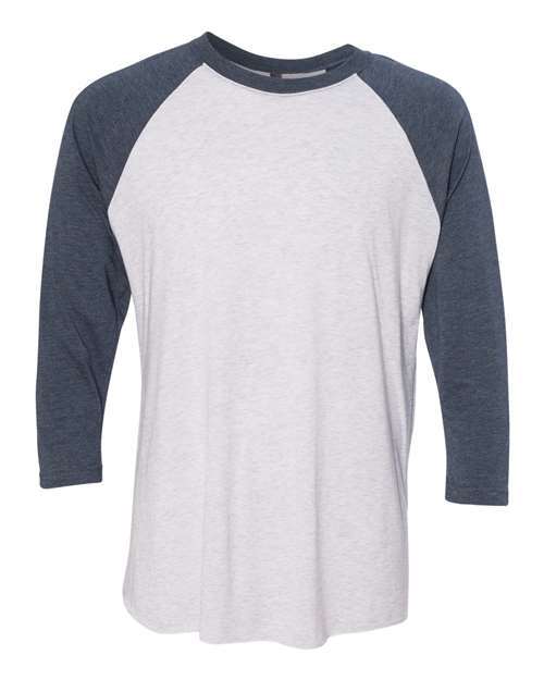 Next Level 6051 Unisex Triblend Three-Quarter Raglan T-Shirt for custom printing in Montreal