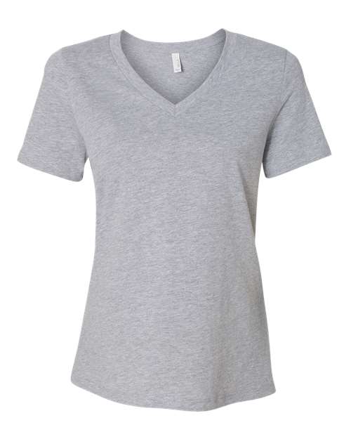 BELLA + CANVAS 6405CVC Women's Relaxed Heather CVC V-Neck Tee for custom printing in Montreal