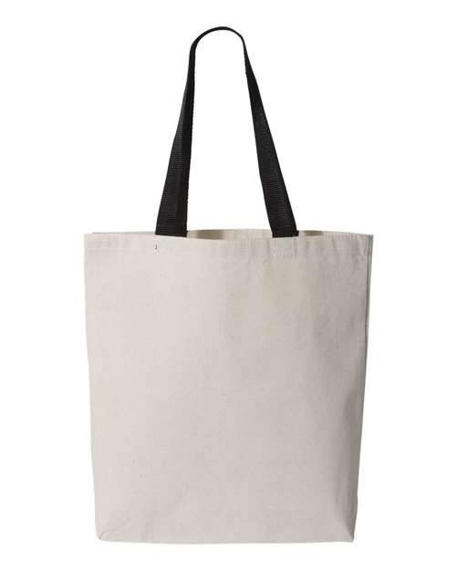 Q-Tees Q4400 11L Canvas Tote with Contrast-Color Handles for custom printing in Montreal