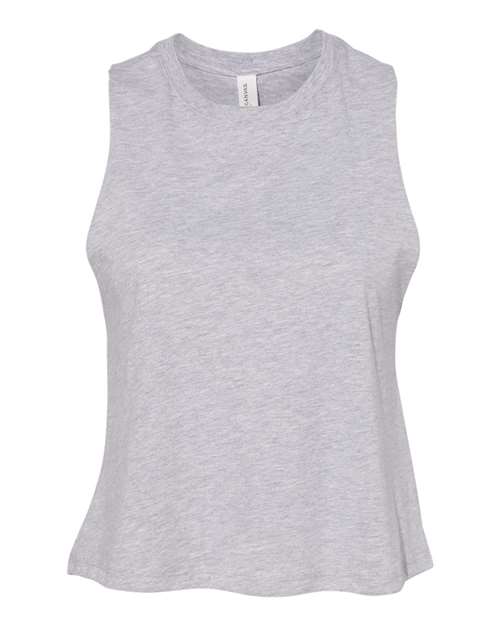 BELLA + CANVAS 6682 Women's Racerback Crop Tank for custom printing in Montreal