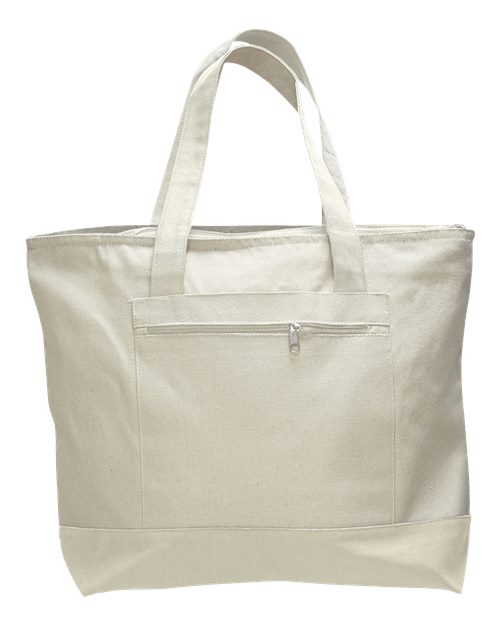 Q-Tees Q1300 19L Zippered Tote for custom printing in Montreal