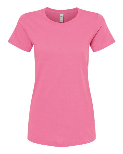 M&O 4810 Women's Gold Soft Touch T-Shirt for custom printing in Montreal