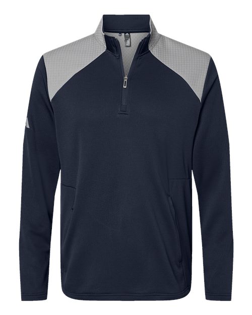 Adidas A532 Men's Textured Mixed Media Quarter-Zip Pullover pour impression personnalisée à Montréal