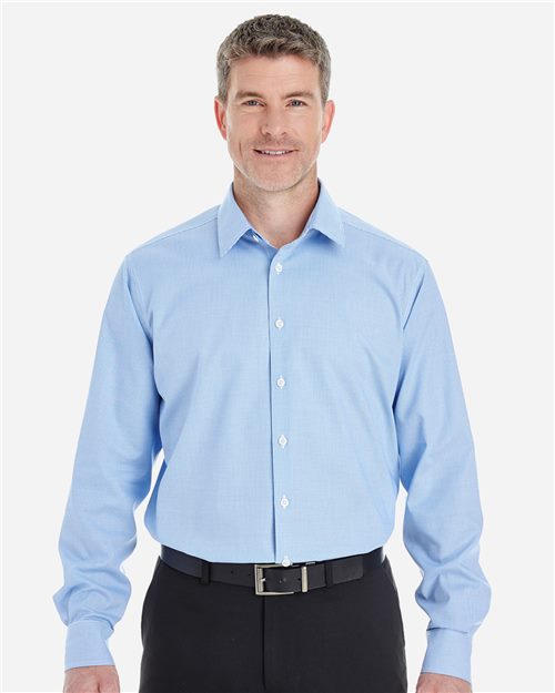 Devon & Jones DG532 Men's Crown Collection® Royal Dobby Dress Shirt for custom printing in Montreal