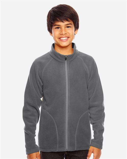 Team 365 TT90Y Youth Campus Microfleece Jacket for custom printing in Montreal