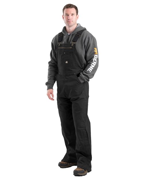 Berne Apparel B1068S Short-Length Acre Unlined Washed Bib Overall for custom printing in Montreal